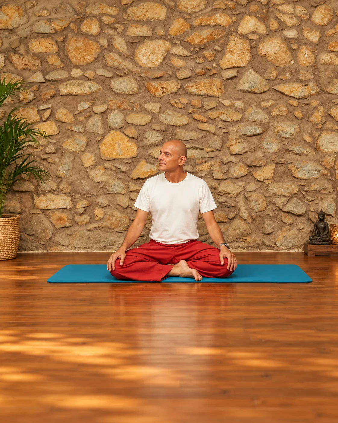 George Christodoulou Jagaro při meditační praxi