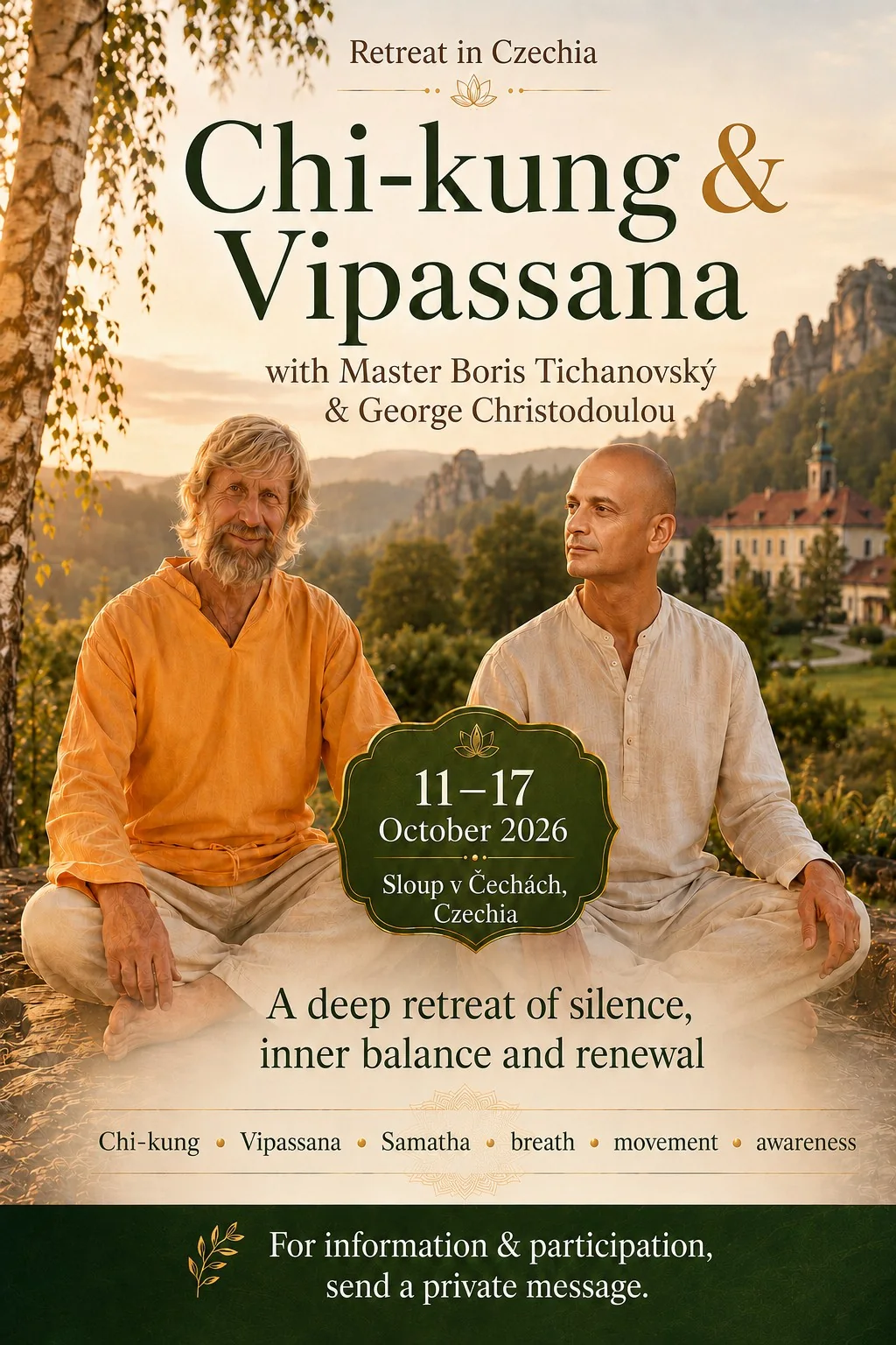 Vipassana and Chi Kung retreat poster